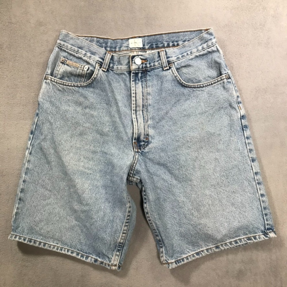 Vintage Calvin Klein Jean Shorts Jorts Men's 32 Fade Grunge 90s Y2K Easy Fit